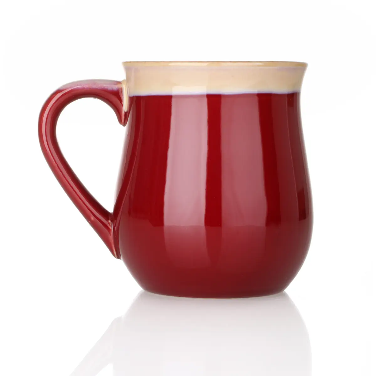 Celtic Circle Stoneware Mug - keltischer Kaffeebecher aus Schottland - Rot