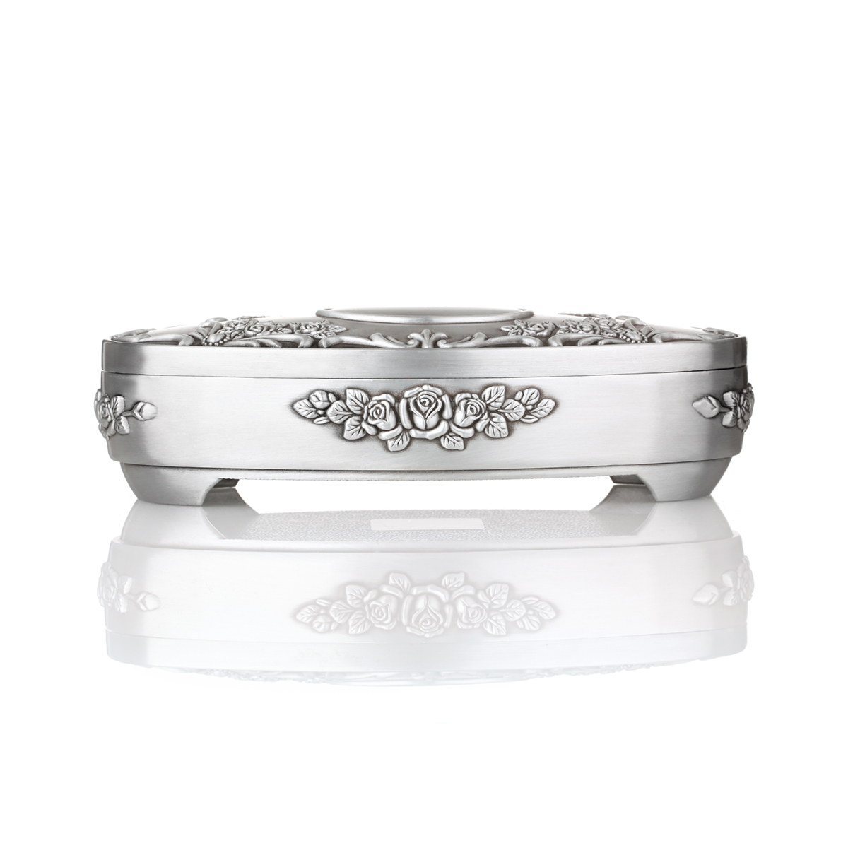 schmuck-schatulle-kasten-keltisch-silber-metall-irland-012 Ovale Schmuckschatulle mit floralen Ornamenten - handgefertigt in Irland
