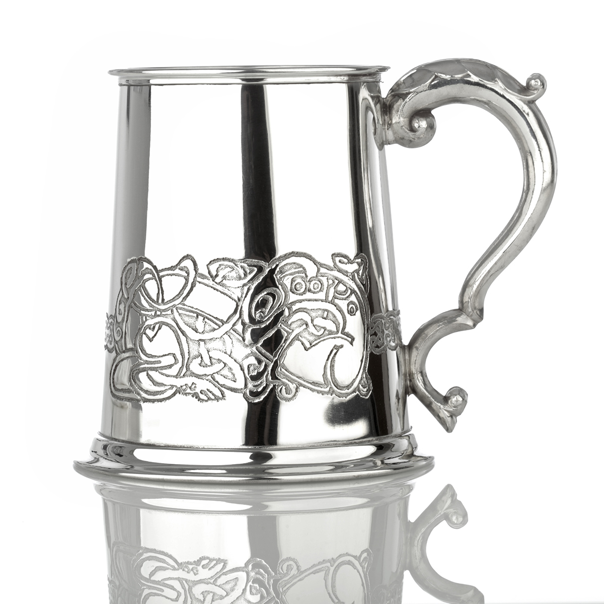 bierkrug-zinnkrug-pint-england-drache-keltisch-004 Keltischer Drache - 1 Pint Bierkrug / Zinnkrug aus England