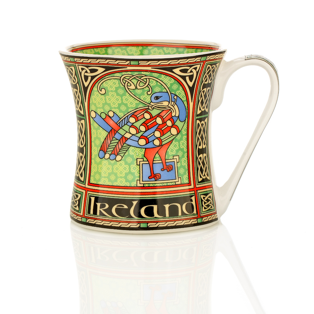 Ireland-peacock-pfau-tasse-mug-02 Celtic Peacock Mug - verzierter Kaffeebecher mit Pfauen & keltischem Muster