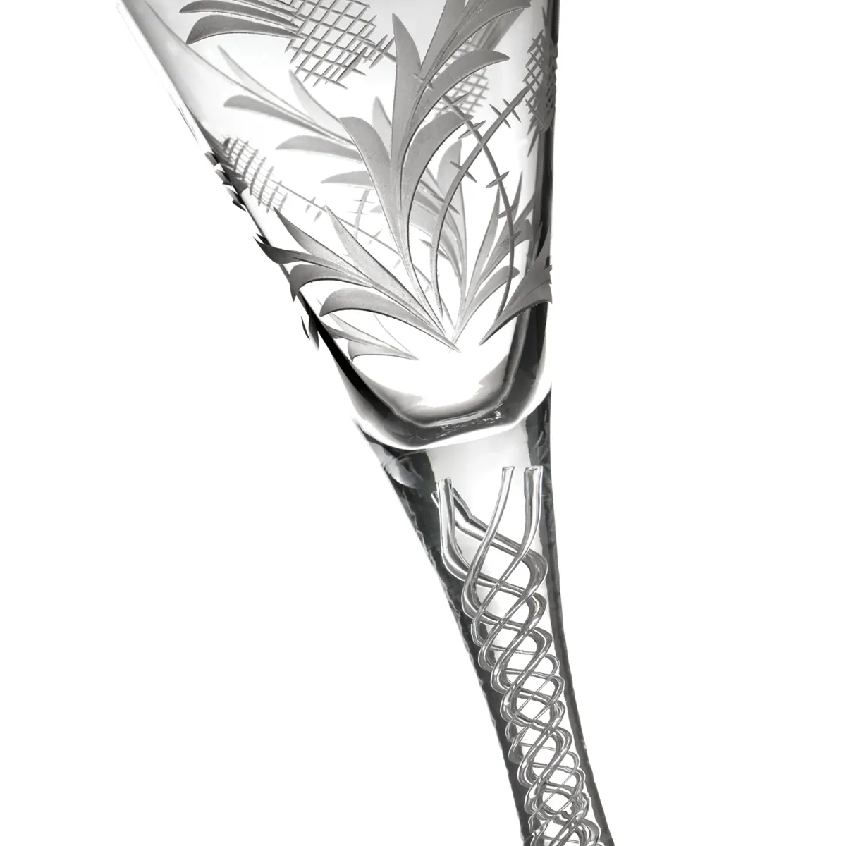 Flower of Scotland - Schottische Distel - 2 Jakobiten Weingläser aus KristallglasFlower Of Scotland - Jakobiten Weinglas mit handgravierten schottischen Disteln