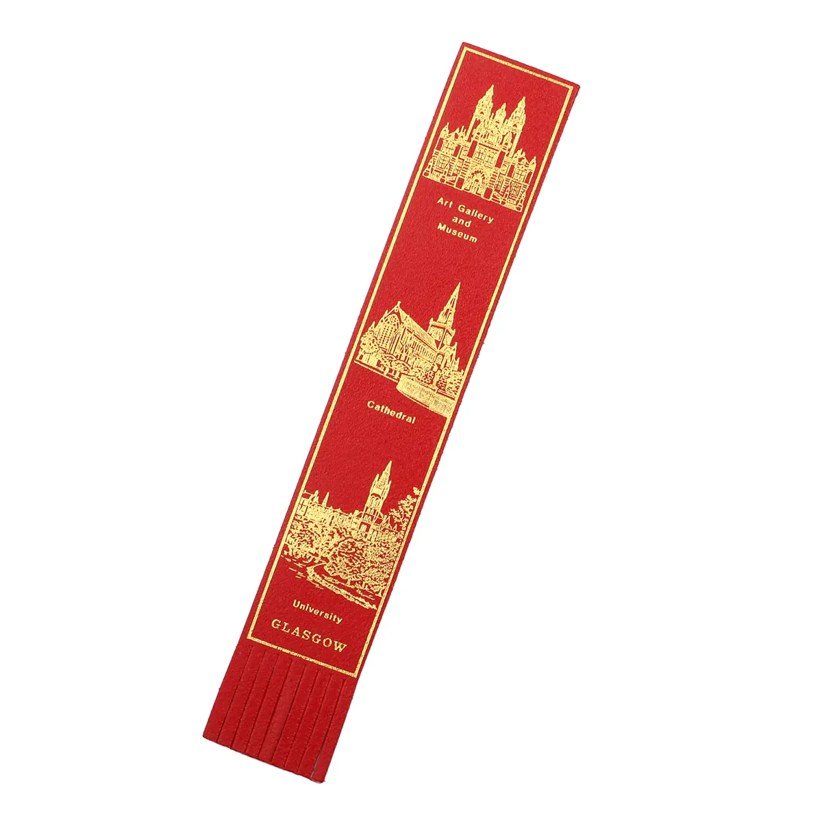 Aberdeen - Lesezeichen aus Leder in Rot - Made in Scotland