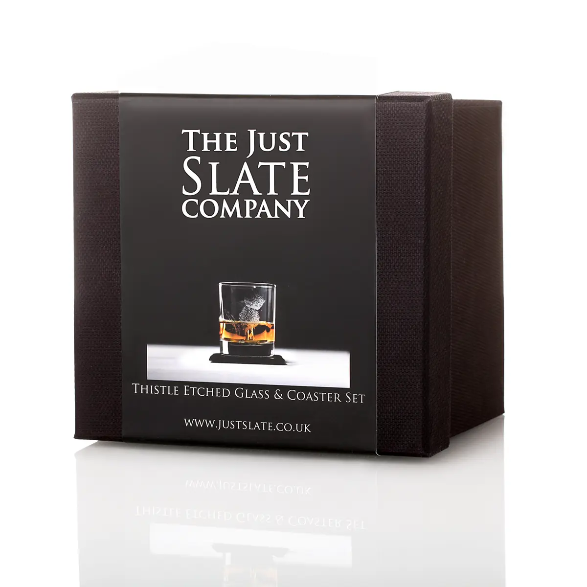 whisky-glas-set-schiefer-just-slate-schottland-distel-thistle-002 Scottish Thistle - Whisky Glas & Schiefer Untersetzer Set