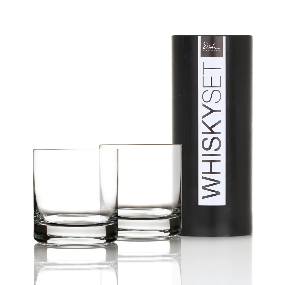 Eisch Whiskyglas Gentleman - Platin - 2 Stück in Geschenkröhre
