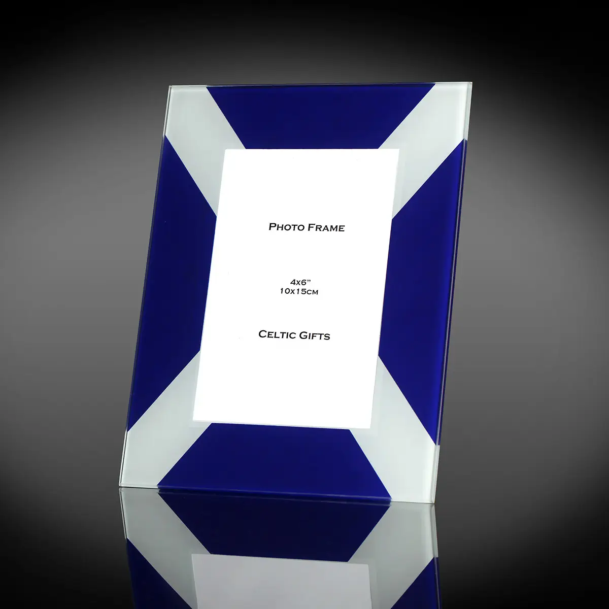 Bilderrahmen-glas-schottland-flagge-saltire-001 Scotland Saltire - schottische Flagge Glas Bilderrahmen - 10 x 15 cm