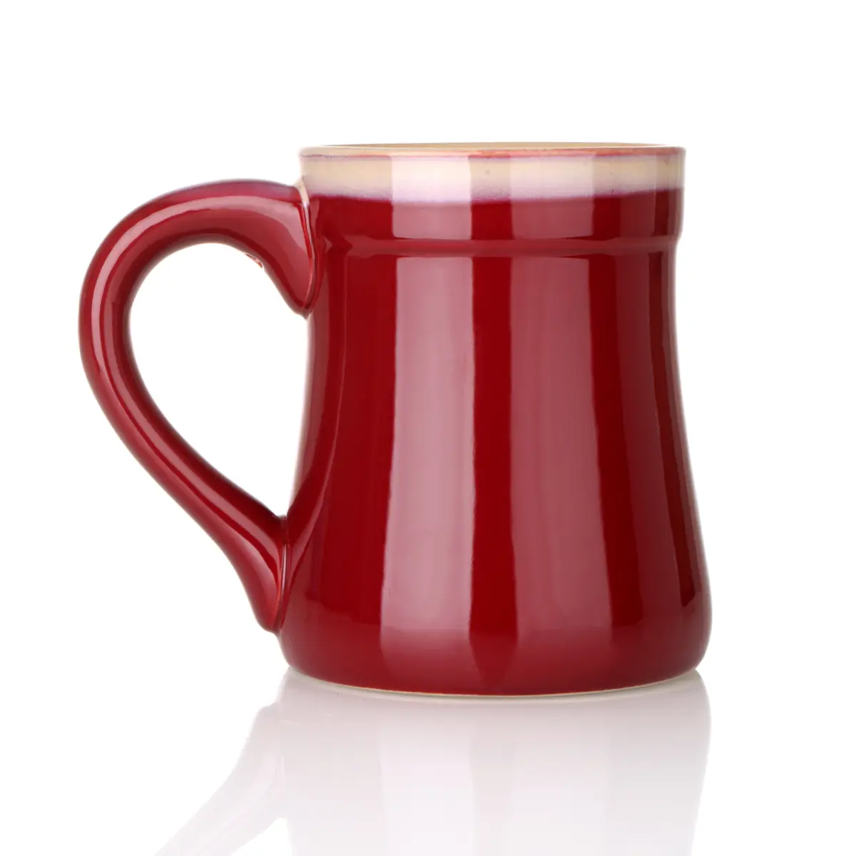 Scotland Thistle Stoneware Mug - Schottische Distel Kaffeecher - Rot