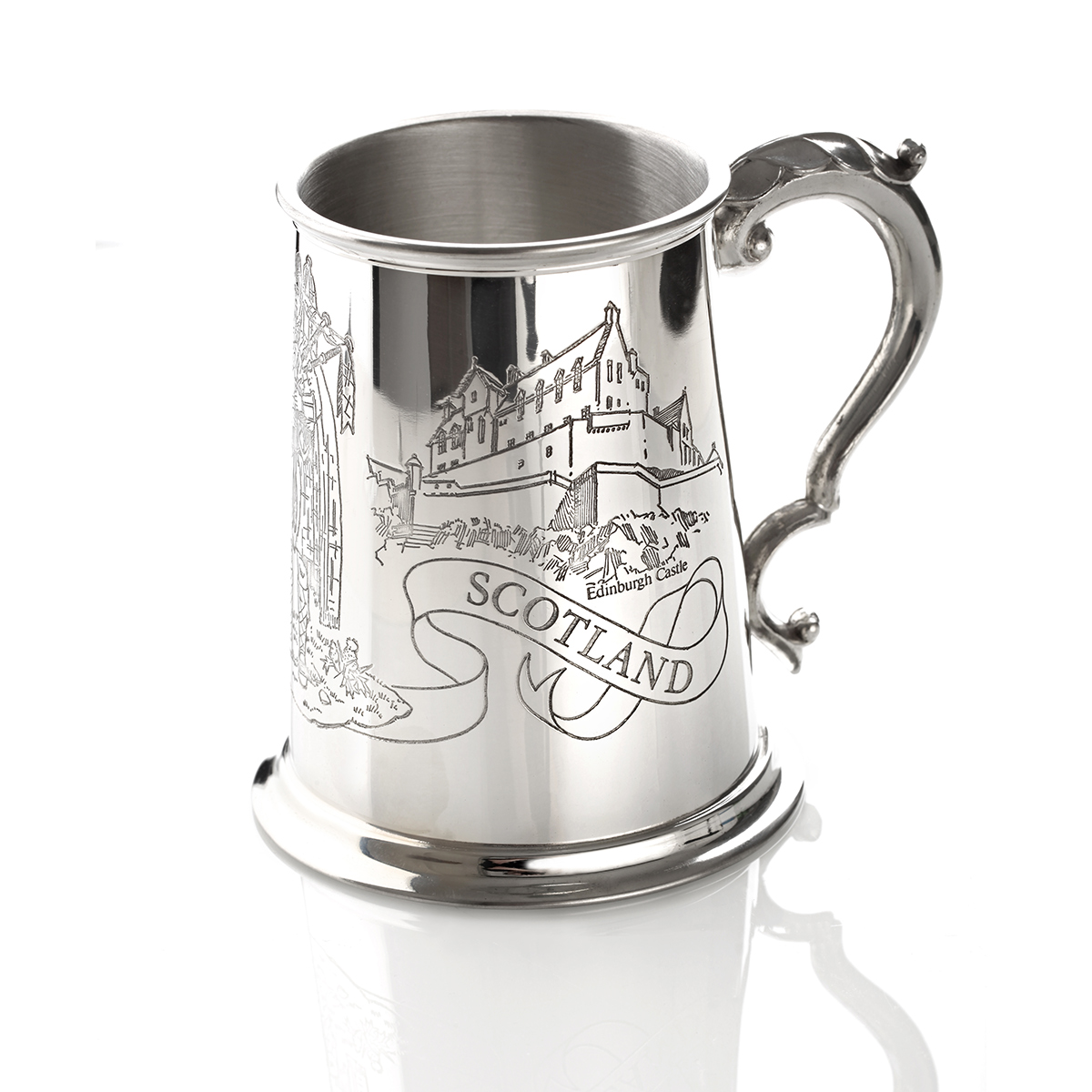 bierkrug-zinnkrug-pint-schottland-edinburgh-piper-003 Scotland Tankard  - 1 Pint Bierkrug / Zinnkrug mit schottischen Motiven