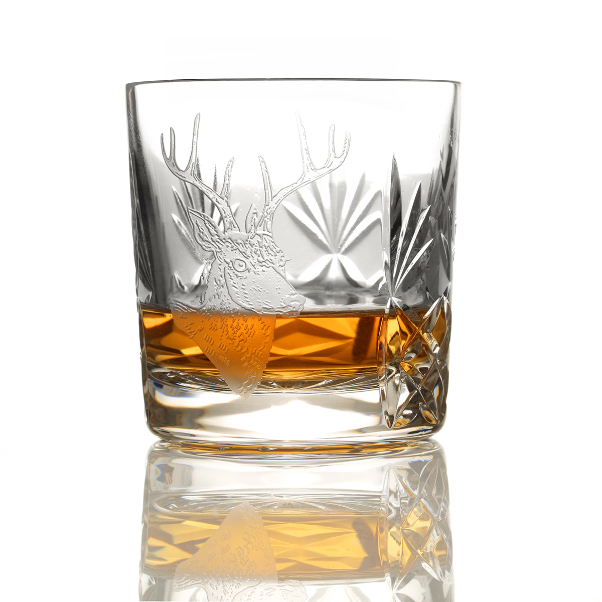 Kintyre Stag Tumbler - Kristall Whiskyglas - Schottischer Highland Hirsch