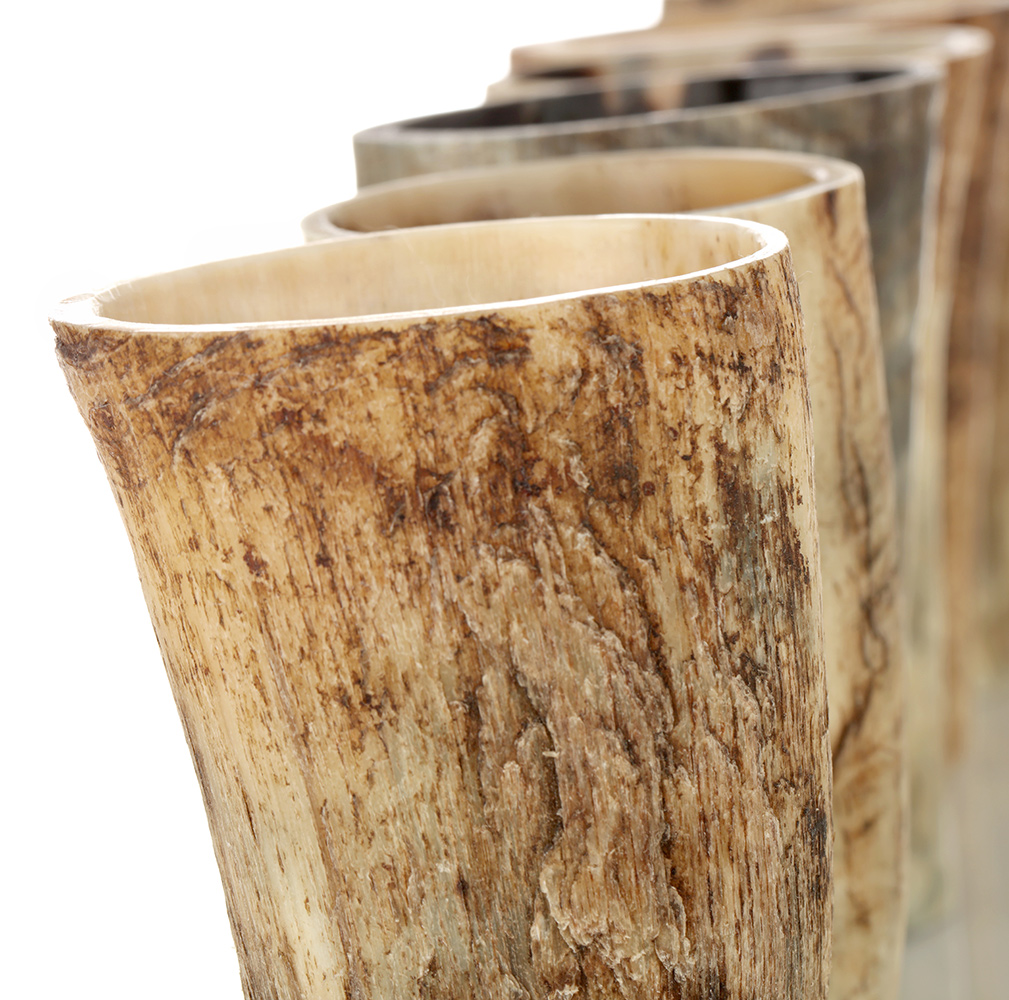 Becher-Horn-Natur-0065931760871e9e Hornbecher natur / roh - 0,5 l - Wikinger Becher aus Rinderhorn - außen unbehandelt