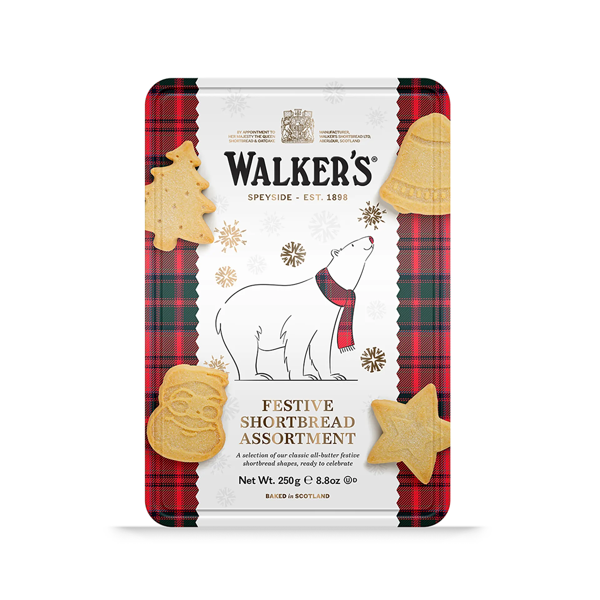 Walker's Festive Polar Bear Shortbread Assortment in Dose 250 g