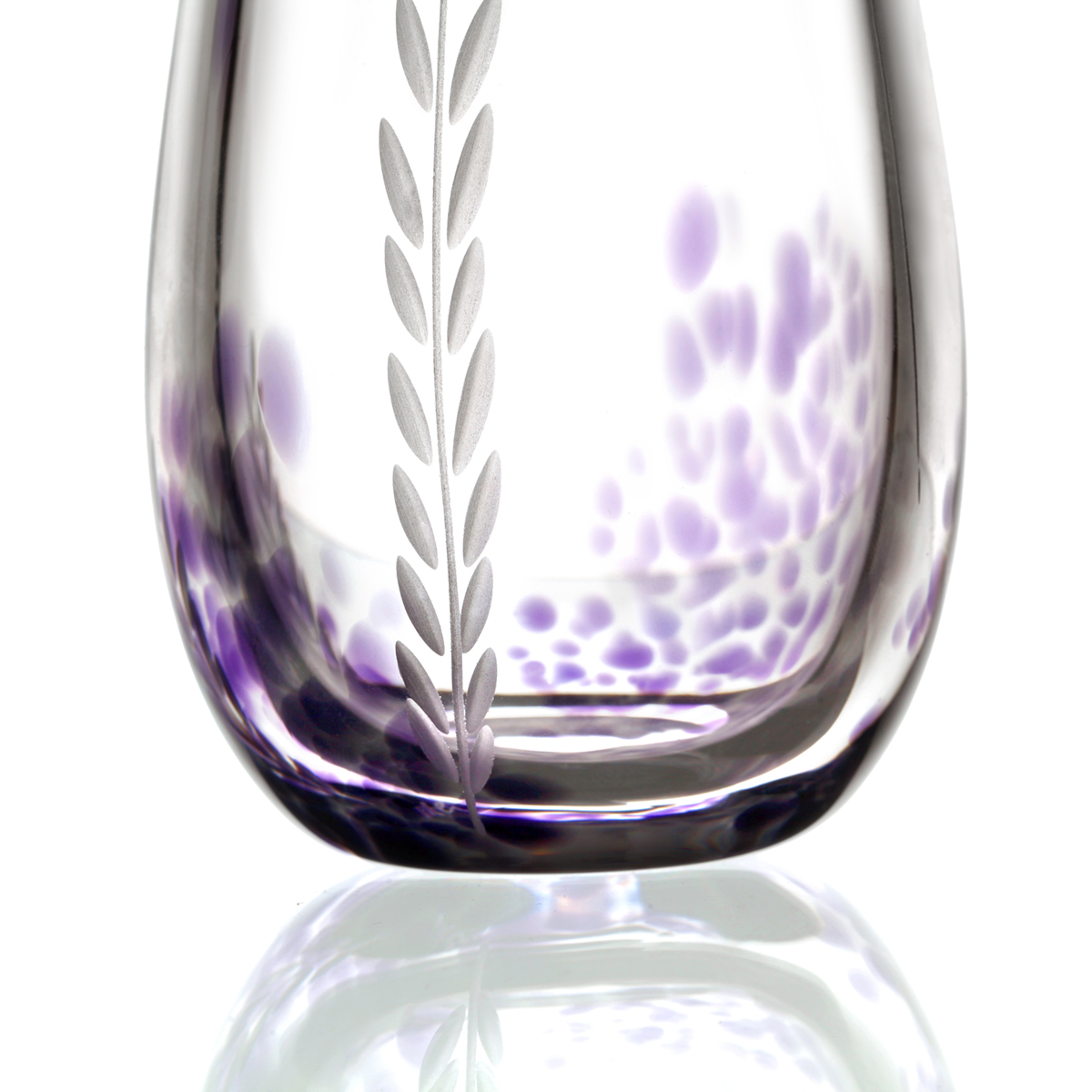 Wild Heather Bud Vase aus Kristallglas - Handgefertigt in Irland