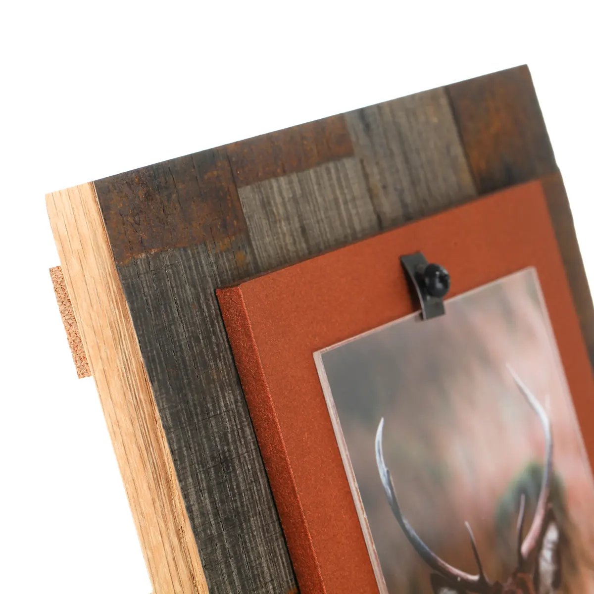 Whiskyfass-Fotorahmen 13x18 cm - Handgefertigt aus recyceltem Fassholz (Eiche)