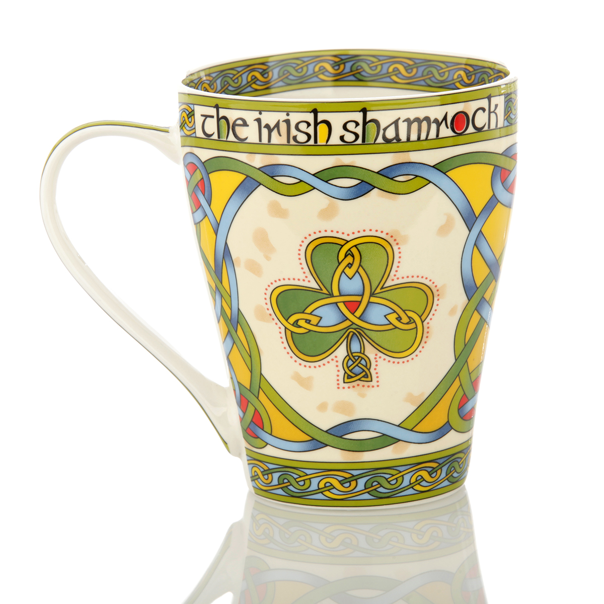 The Irish Shamrock Mug - Kaffeebecher mit irischem Kleeblatt und keltischen Mustern