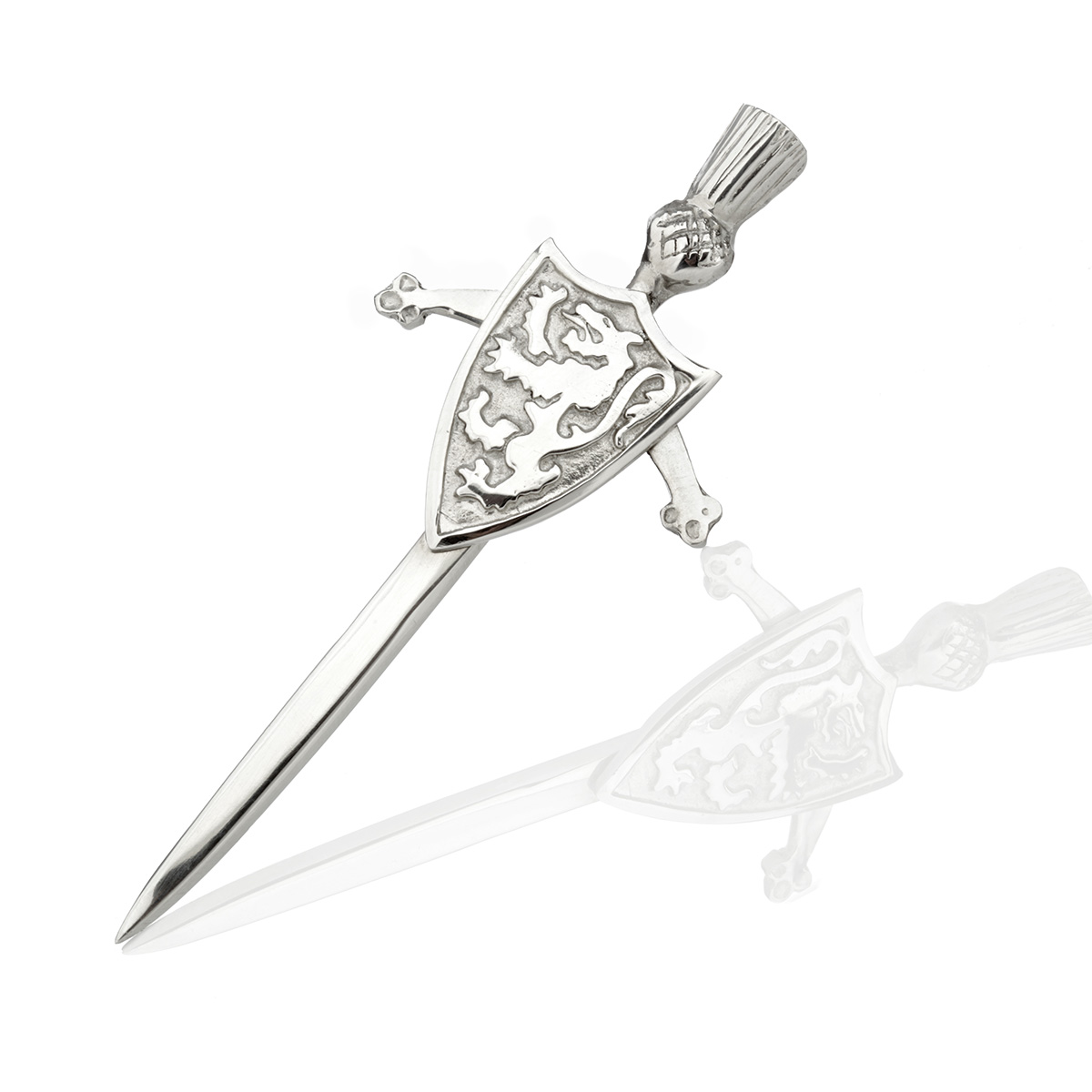 Lion Rampant & Thistle Kilt Pin aus Schottland - Schottischer Löwe & Distel