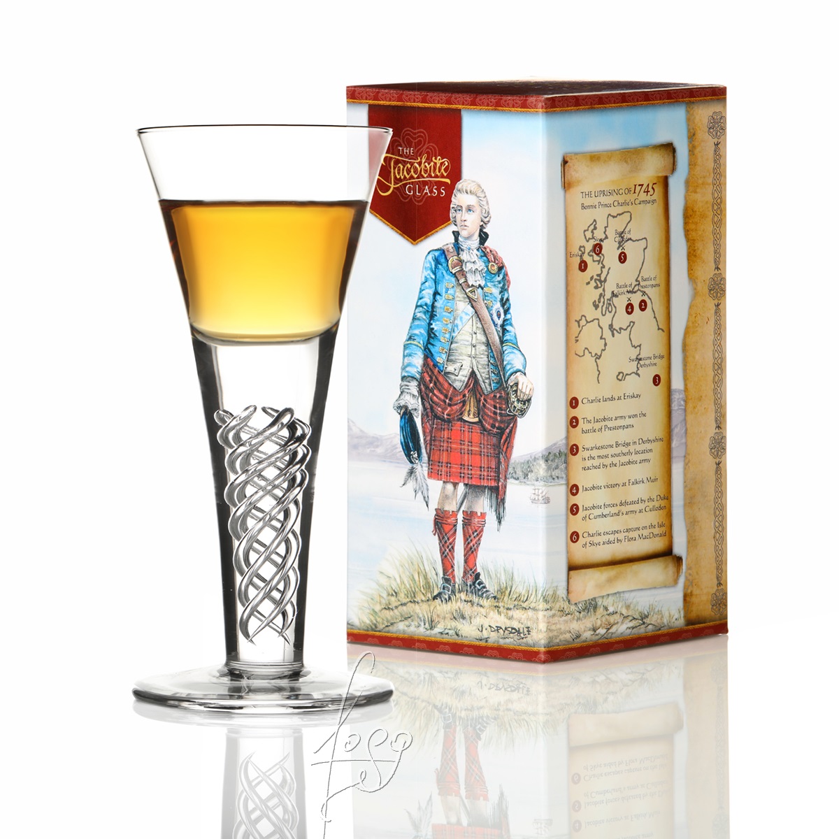 Oultander Jacobite Dram - Jakobiten Kristall Glas von Glencairn Crystal in Schottland