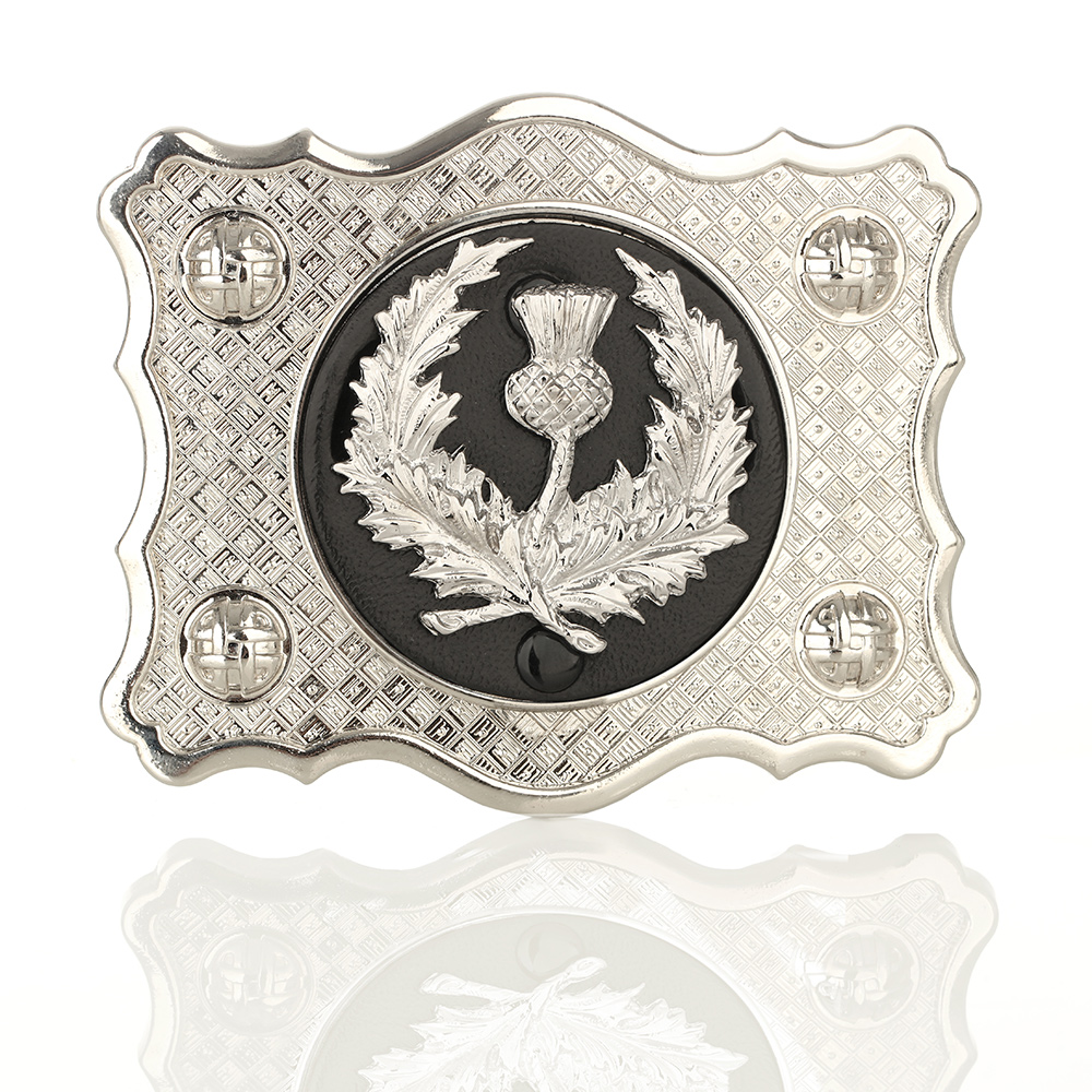 Kilt-buckle-guertelschnalle-distel-thistle-007 Scottish Thistle Buckle - Schottische Distel Kilt Gürtelschnalle aus Schottland