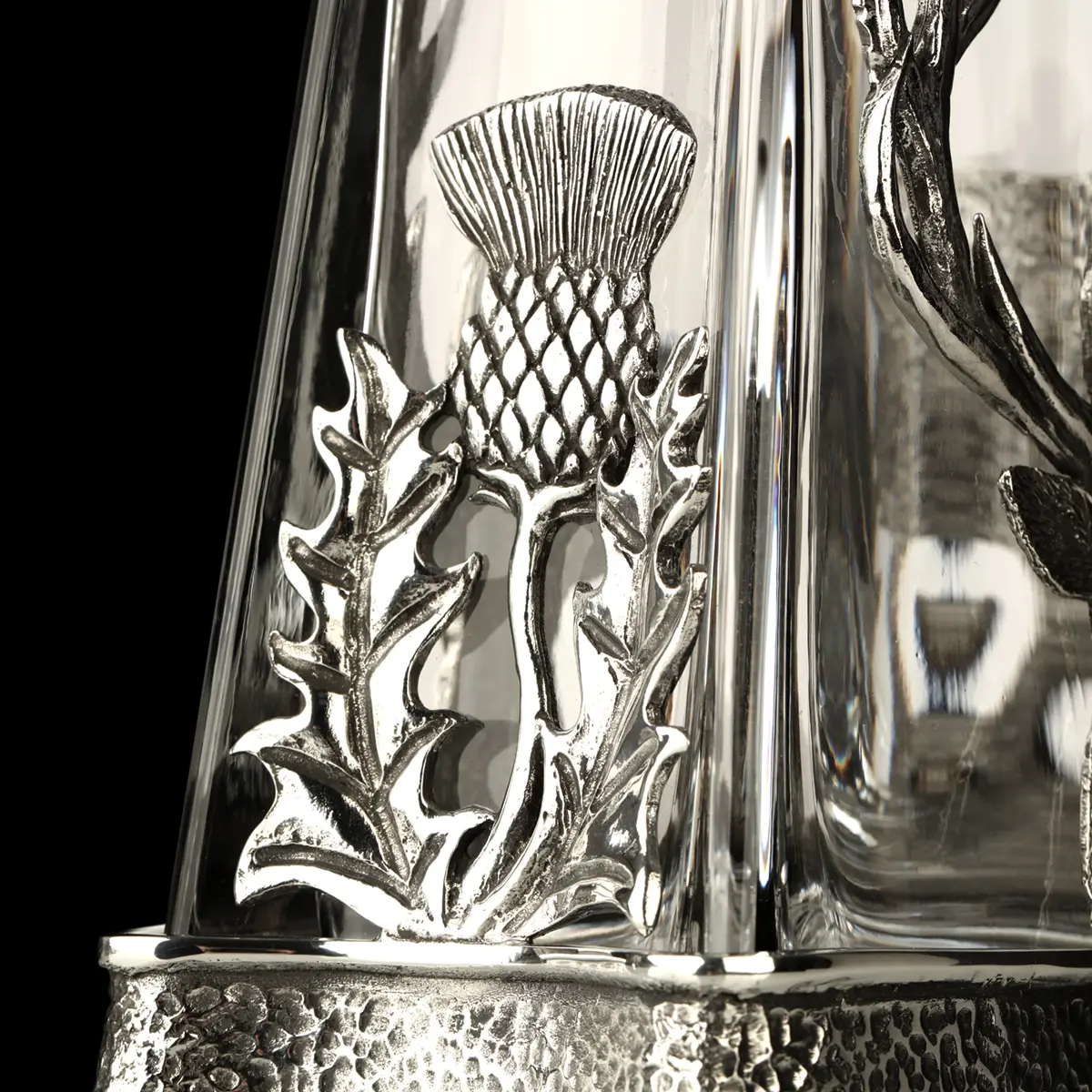 whisky-karaffe-decanter-kristall-schottland-stag-thistle-009 Stag & Thistle - Kristallglas Whisky Karaffe - schottischer Hirsch & Distel