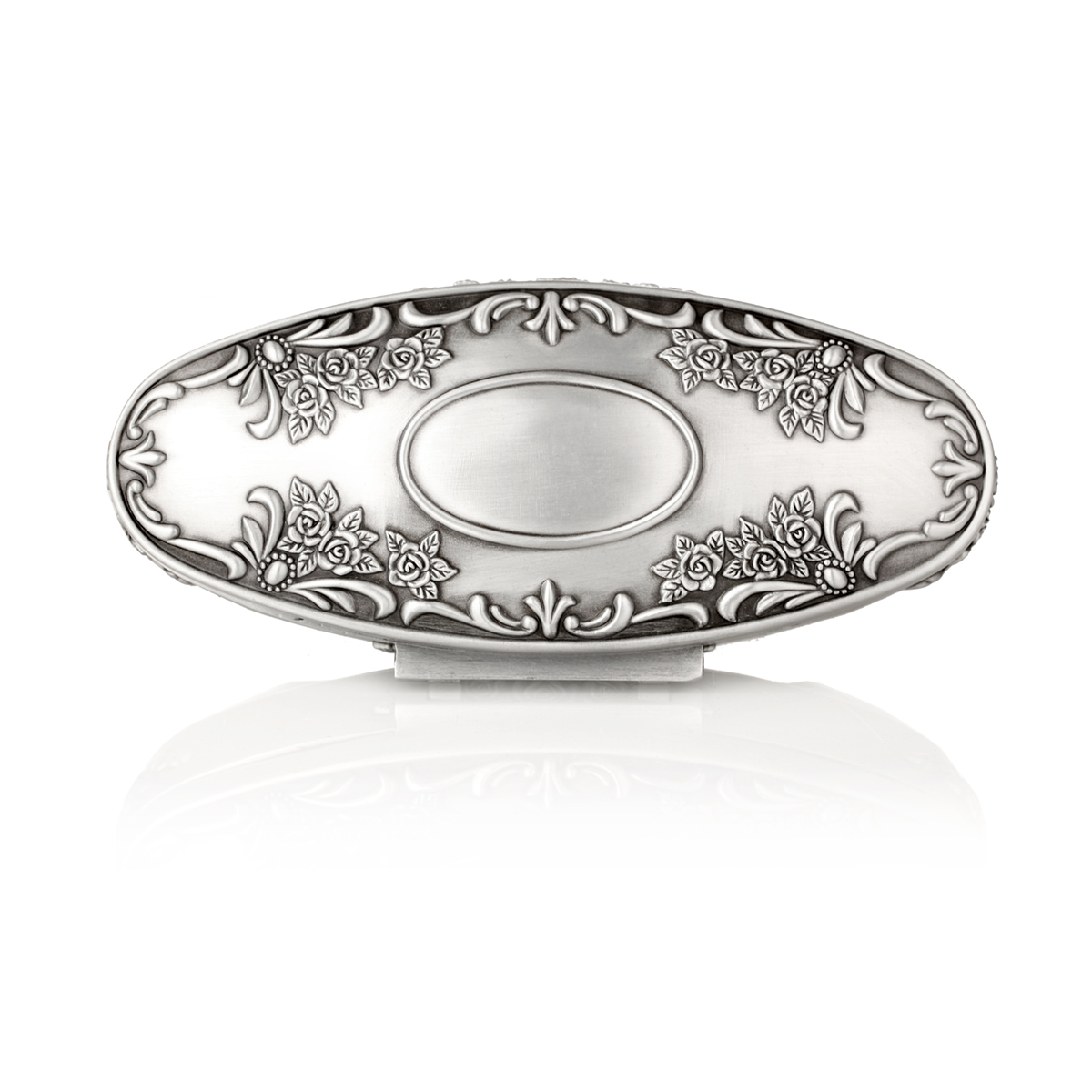 schmuck-schatulle-kasten-keltisch-silber-metall-irland-017 Ovale Schmuckschatulle mit floralen Ornamenten - handgefertigt in Irland