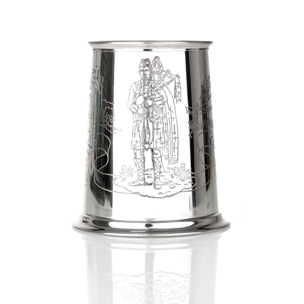 bierkrug-zinnkrug-pint-schottland-edinburgh-piper-004 Scotland Tankard  - 1 Pint Bierkrug / Zinnkrug mit schottischen Motiven