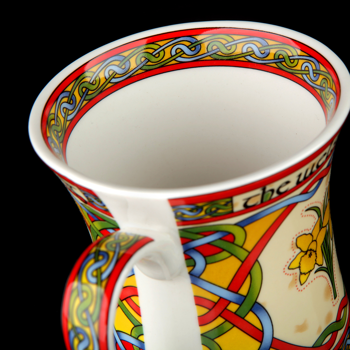 Kaffeebecher-Mug-wales-welsh-daffodil-narzisse-008 The Welsh Daffodil Mug - Kaffeebecher mit walisischer Narzisse & keltischen Ornamenten