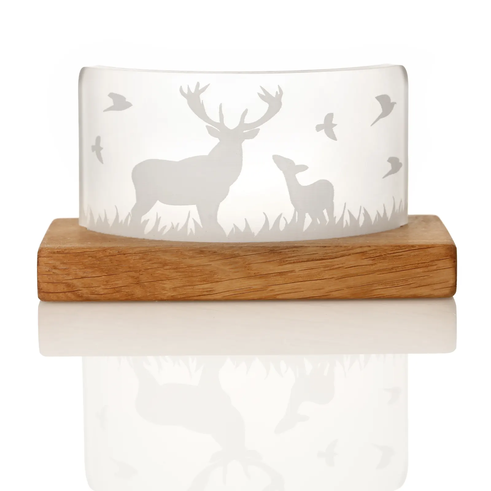 Stag Family - Schottischer Hirsch Teelichthalter aus recyceltem Whiskyfass Stag Family - Schottischer Hirsch Teelichthalter aus recyceltem Whiskyfass