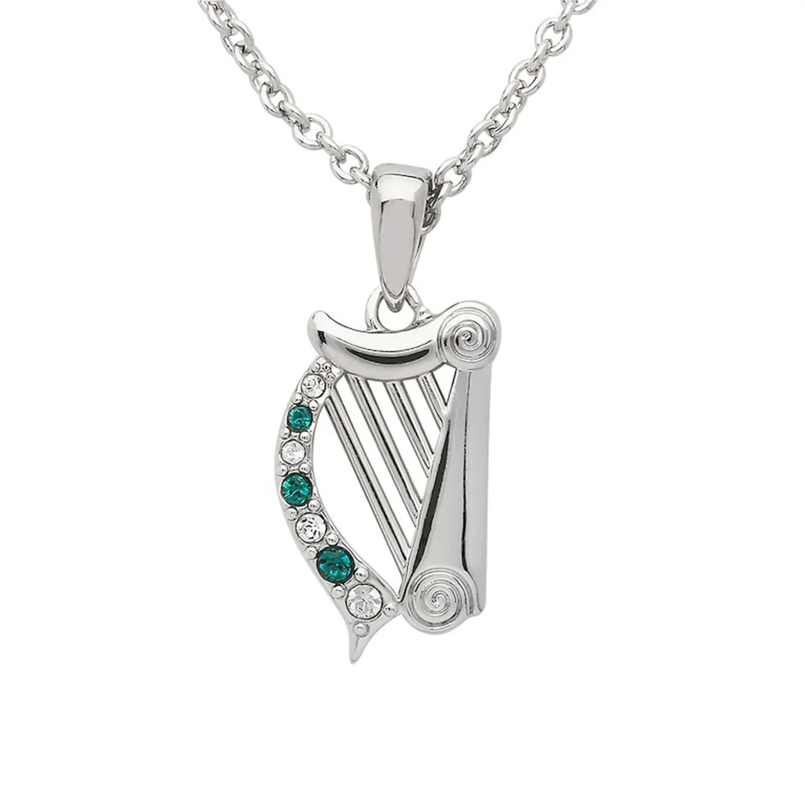 Irische Harfe Kette mit Swarovski-Kristallen - Handgefertigt in Irland Irische Harfe Kette mit Swarovski-Kristallen - Handgefertigt in Irland