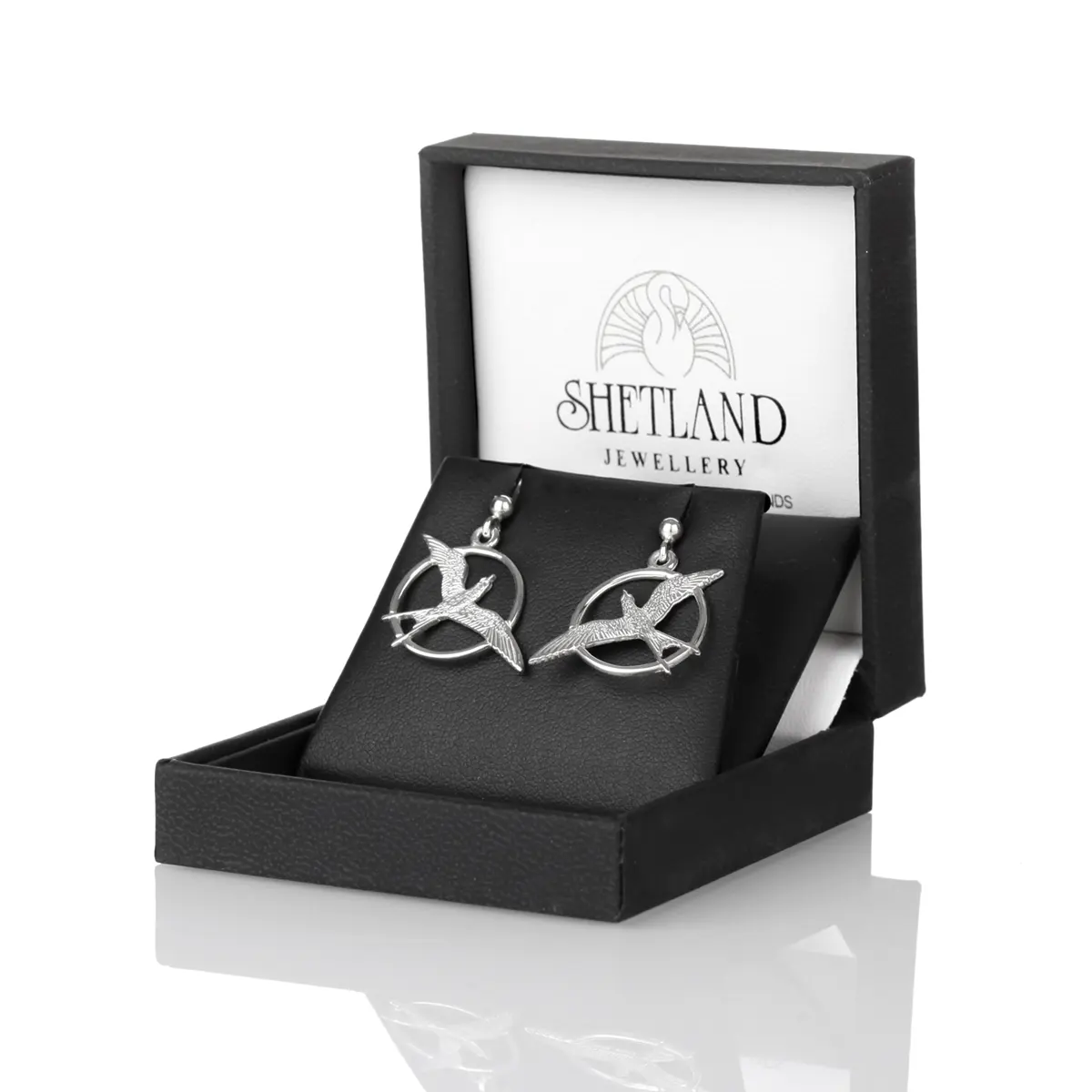 Ohrstecker-Ohrring-seeschwalbe-arctic-tern-silber-shetland-003001 Arctic Tern / Küstenseeschwalbe  - Ohrstecker - Sterling Silber made in Shetland