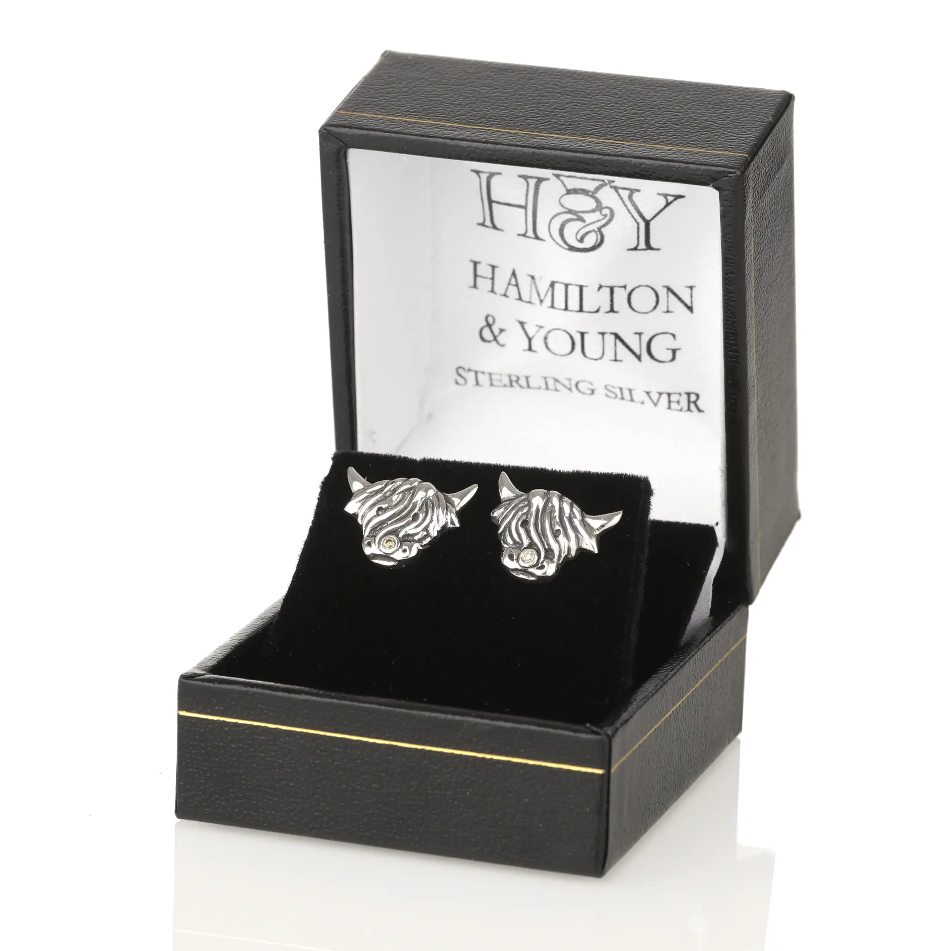 Highland Cow - schottische Ohrstecker aus Sterlingsilber Highland Cow - schottische Ohrstecker aus Sterlingsilber