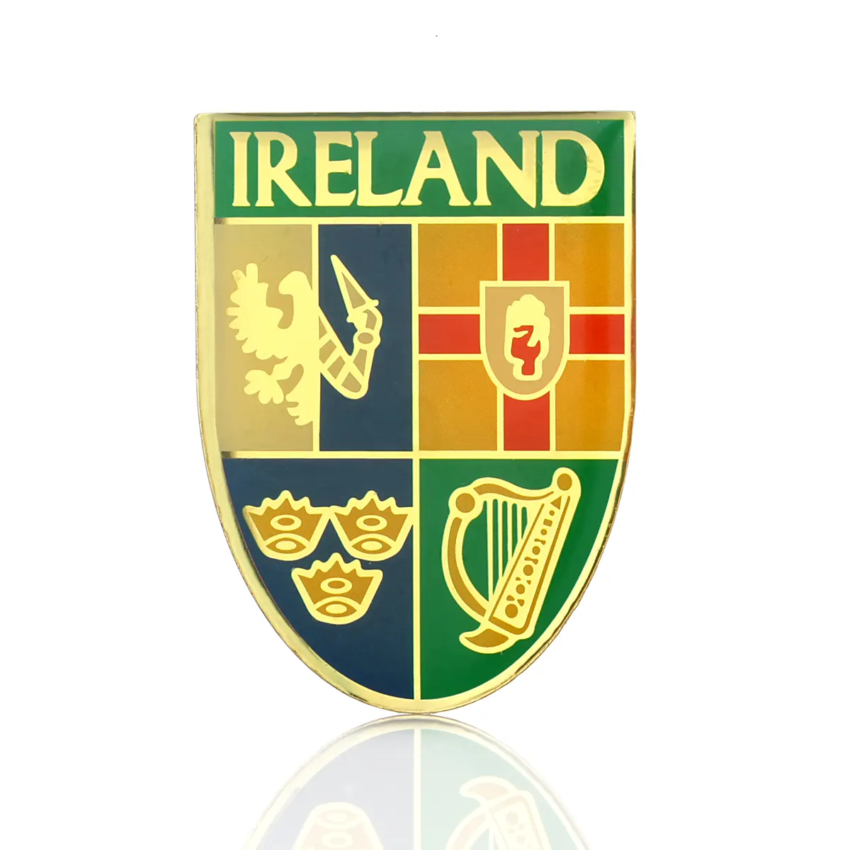 Irische Provinzen Deko Magnet / Kühlschrankmagnet aus Irland - Metall & Emaille Irische Provinzen Deko Magnet / Kühlschrankmagnet aus Irland - Metall & Emaille
