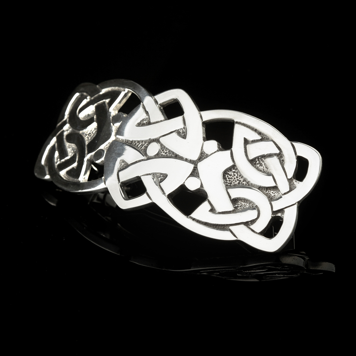 Celtic Loop - offen gefertigte keltische Haarspange aus England