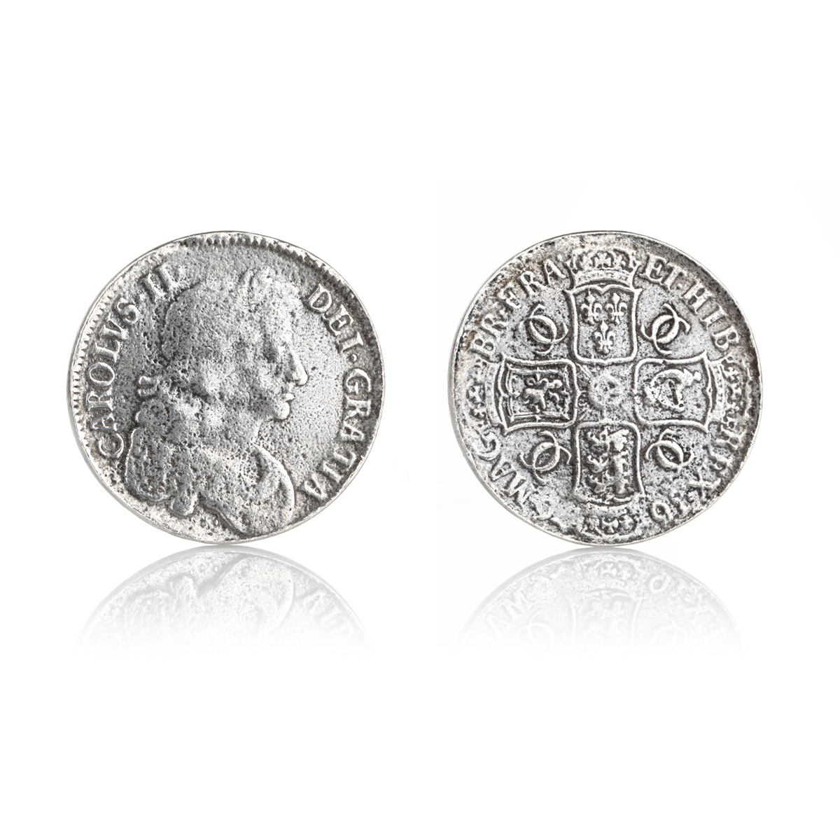 Piratenmünzen Repliken aus Metall (Zinn) - 5 Stück - Piratenschatz Made in England