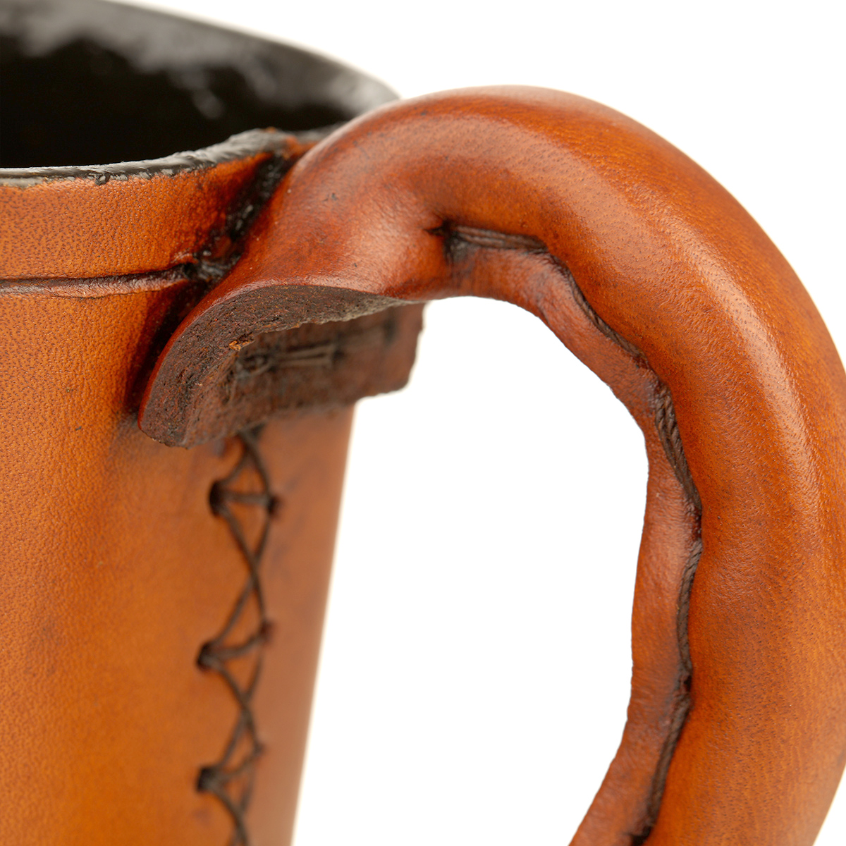 Medieval Jack - 1 Pint Mittelalter Leder Bierkrug aus England - braun