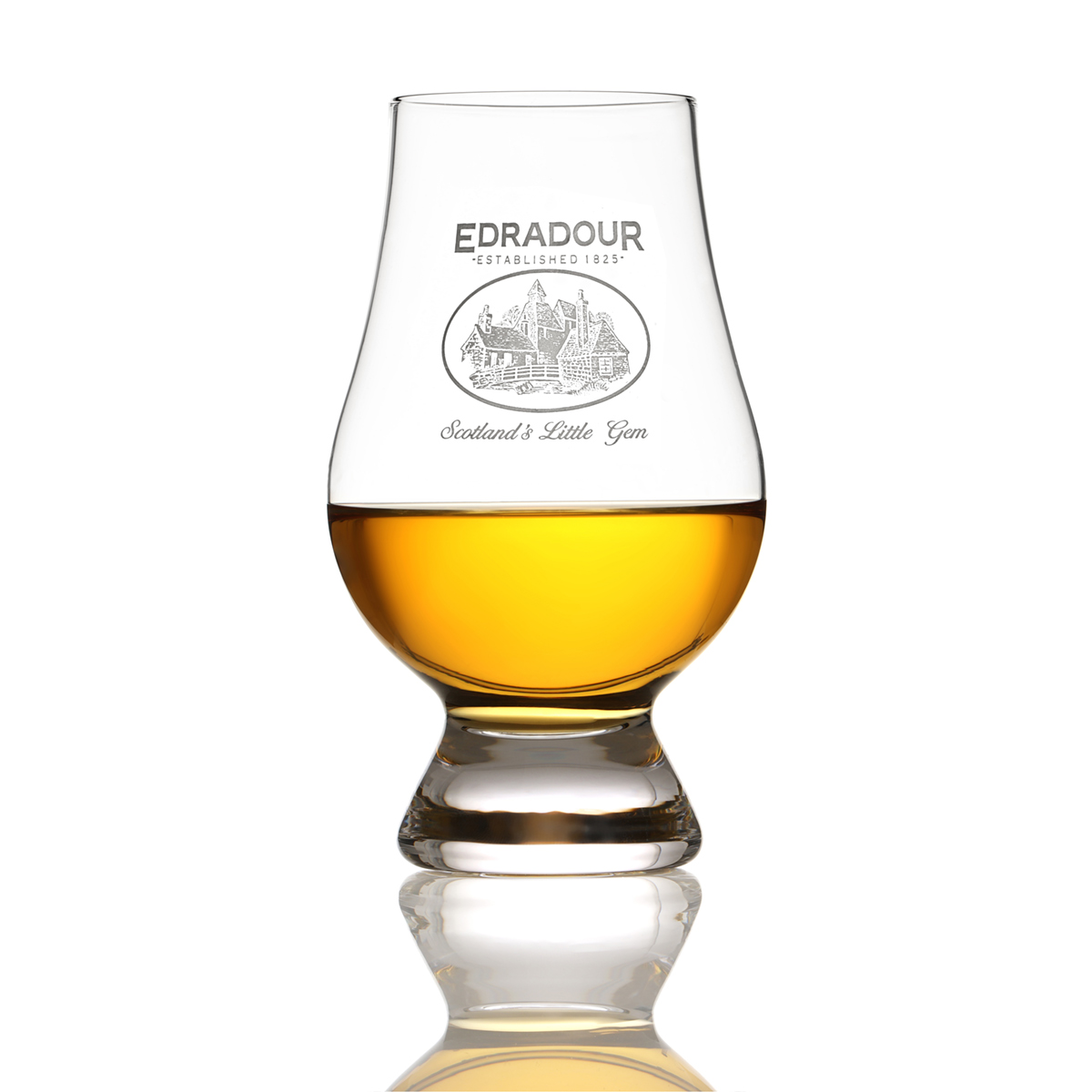 Glencairn Whisky Tasting Glas mit Gravur  'Edradour - Scotland's Little Gem'