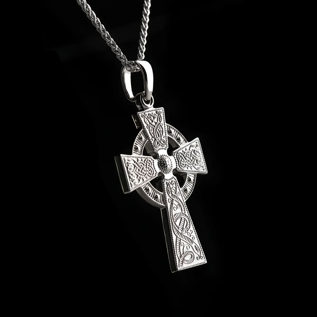 Celtic Warrior Cross - keltisches Kreuz Anhänger & Kette aus Irland