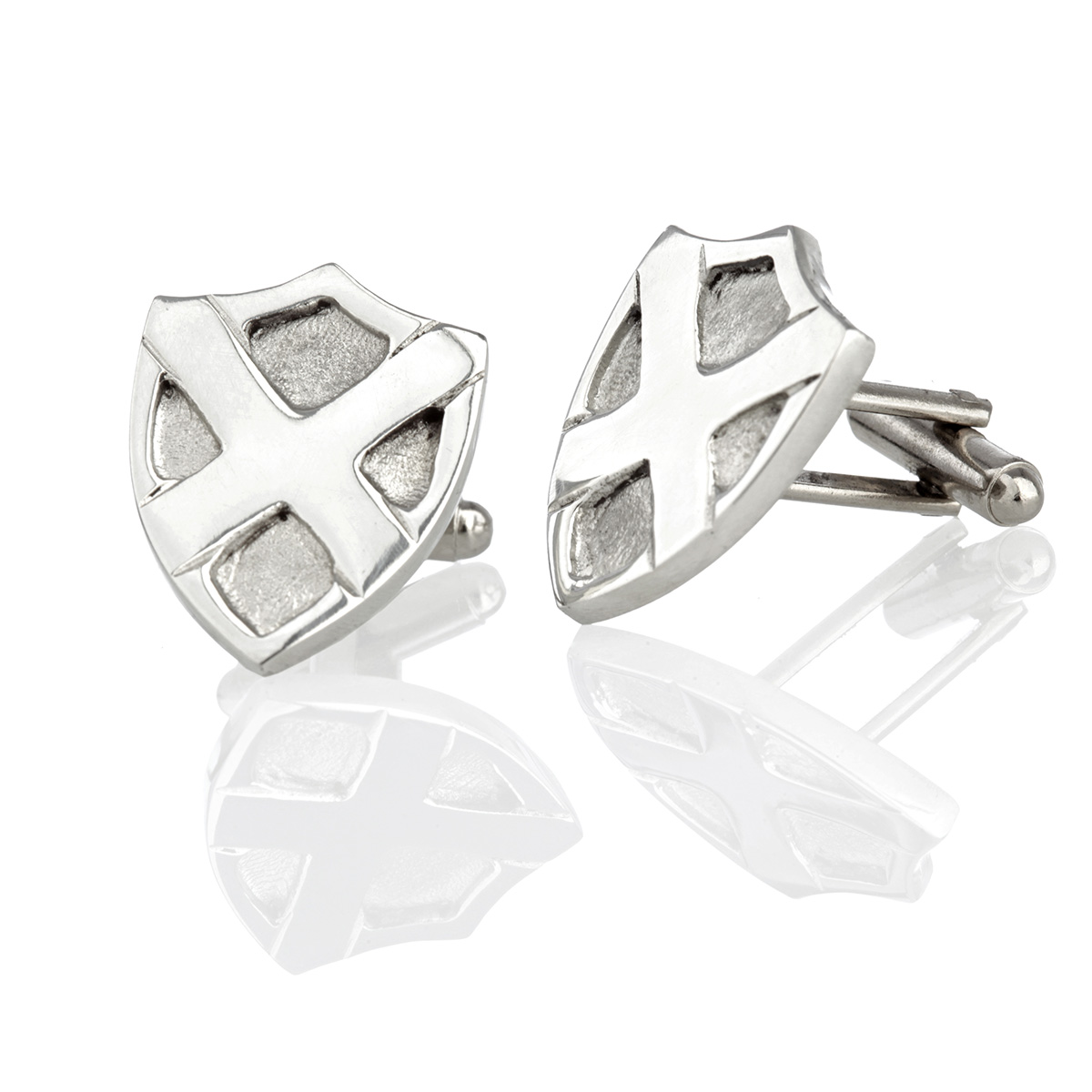 keltisch-schottisch-manschettenknopf-cufflink-011 Saltire - Handgefertigte Manschettenknöpfe mit der schottischen Flagge