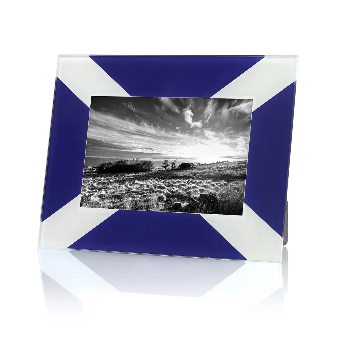 Bilderrahmen-glas-schottland-flagge-saltire-004 Scotland Saltire - schottische Flagge Glas Bilderrahmen - 10 x 15 cm