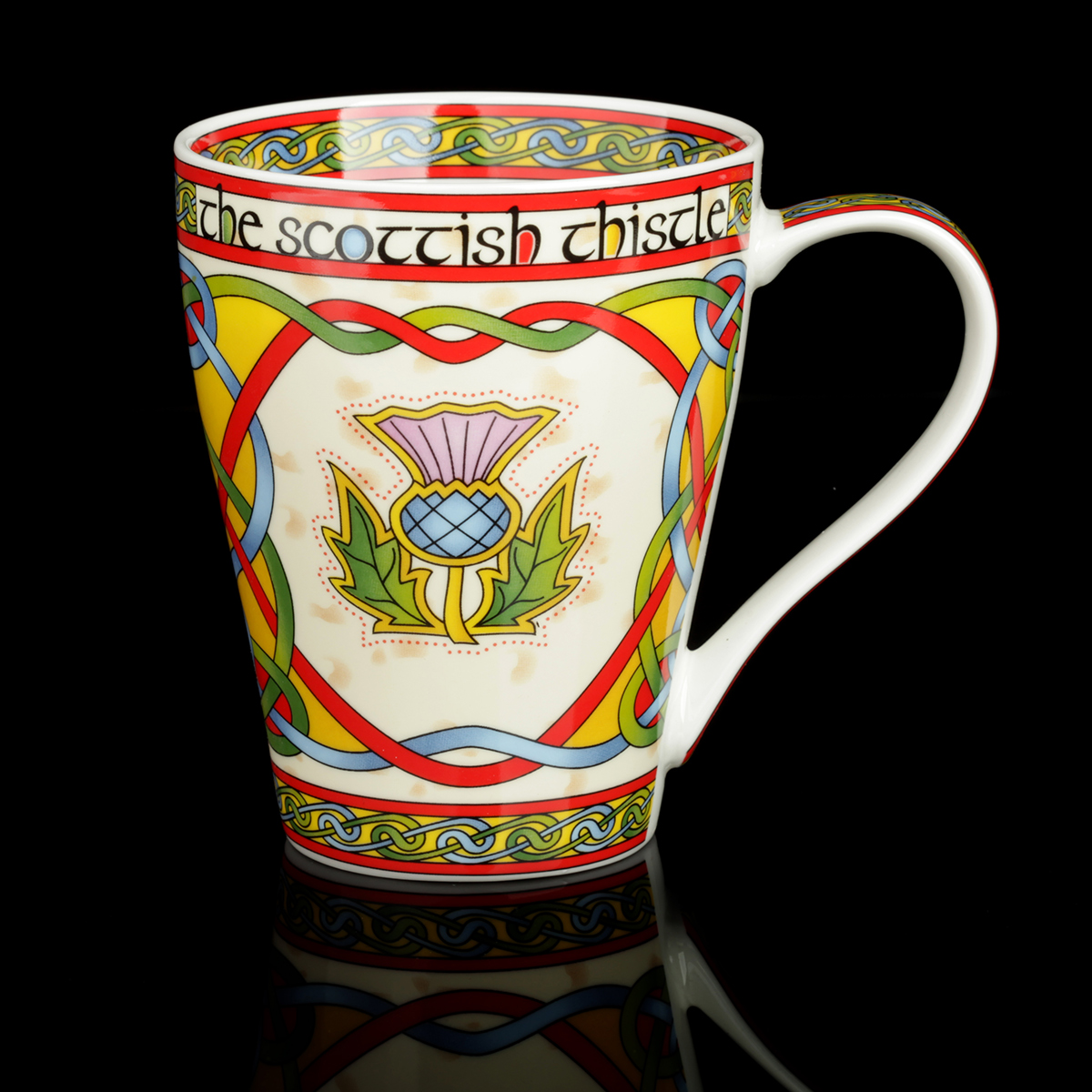 Kaffeebecher-Mug-schottland-schottische-distel-thistle-007 The Scottish Thistle Mug  - Kaffeebecher mit schottischer Distel & Keltischen Mustern