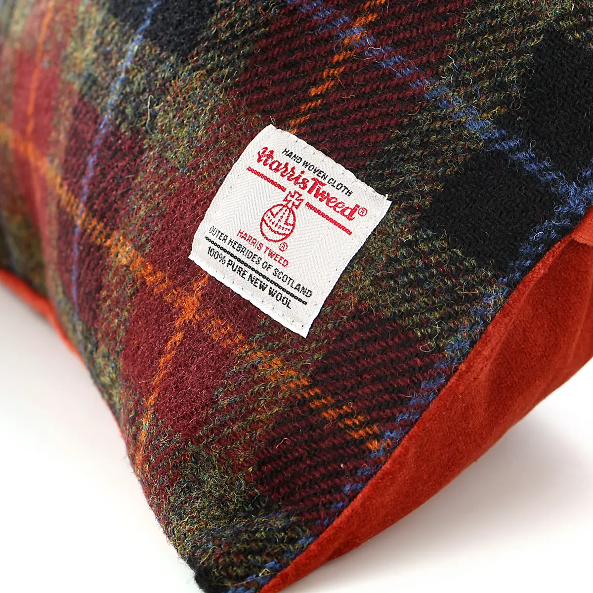 kissen-cushion-45x45-harris-tweed-schottland-tartan-karo-rust-check-004 Harris Tweed Kissen aus Schottland in Rust Check Tartan - 45 x 45 cm