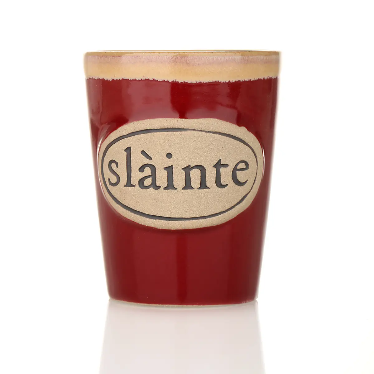 Sláinte Stoneware Shot Cup - Schottischer Shotbecher aus Keramik - rot