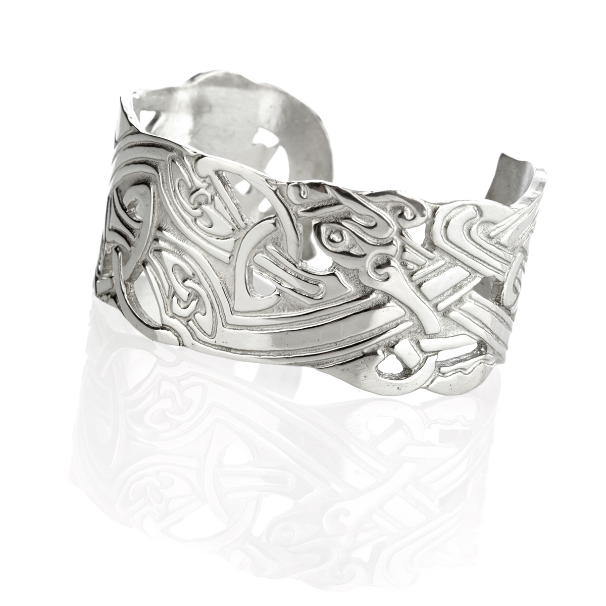 armreif-keltisch-schottisch-zinn-pewter-004 Celtic Animals Bangle - schottischer Armreif mit keltischen Zoomorphics