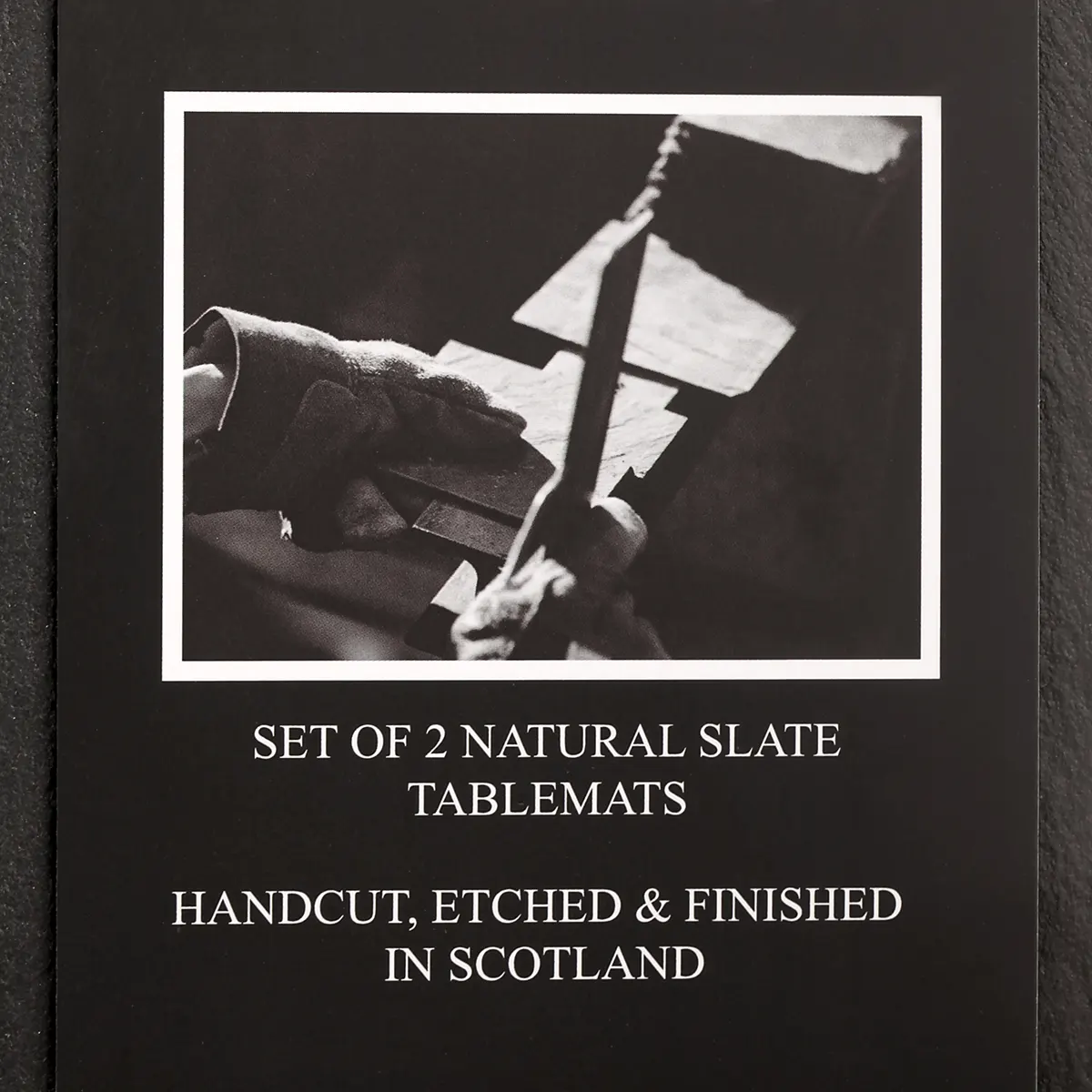 Scottish Thistle - 2er Platzset / Tischset handgefertigt aus Schiefer