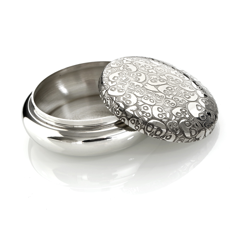 love-skull-zinn-Schmuck-dose-0025890735f0e18f Love Skull - handgefertigte Schmuckschatulle aus Zinn mit Totenköpfen & Herzen