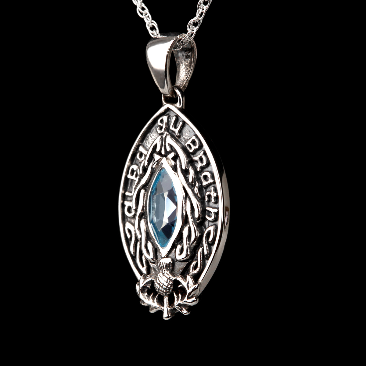 kette-anhaenger-alba-gu-brath-schottland-scotland-topaz-003 Alba Gu Brath / Schottland für Immer - keltische Kette aus Silber & Topaz
