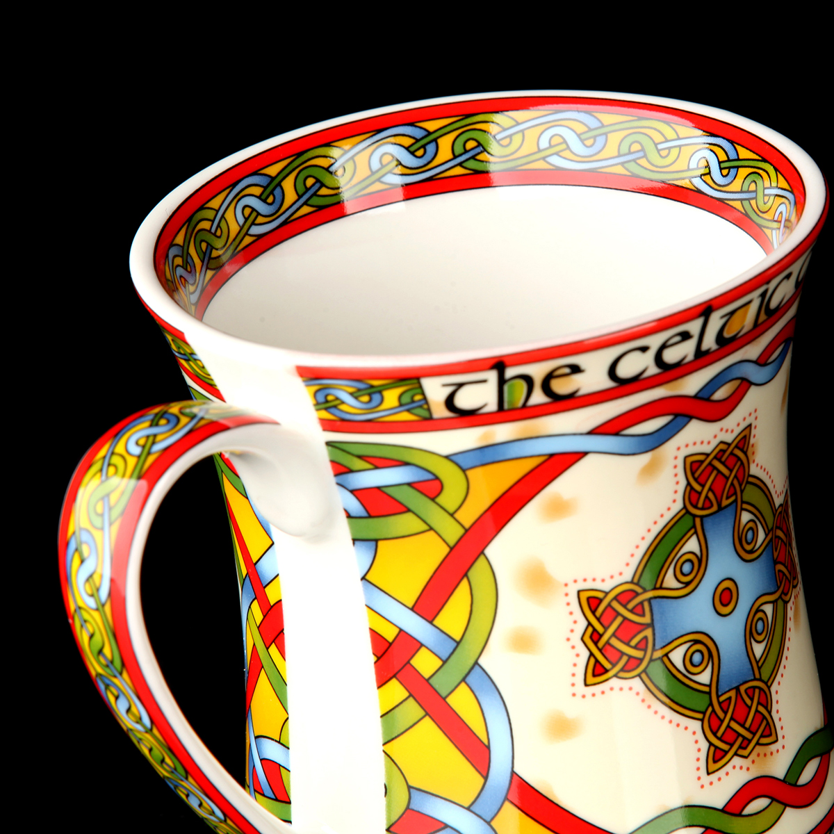 Celtic Cross Mug - Kaffeebecher aus Irland mit keltischem Kreuz & Ornamenten
