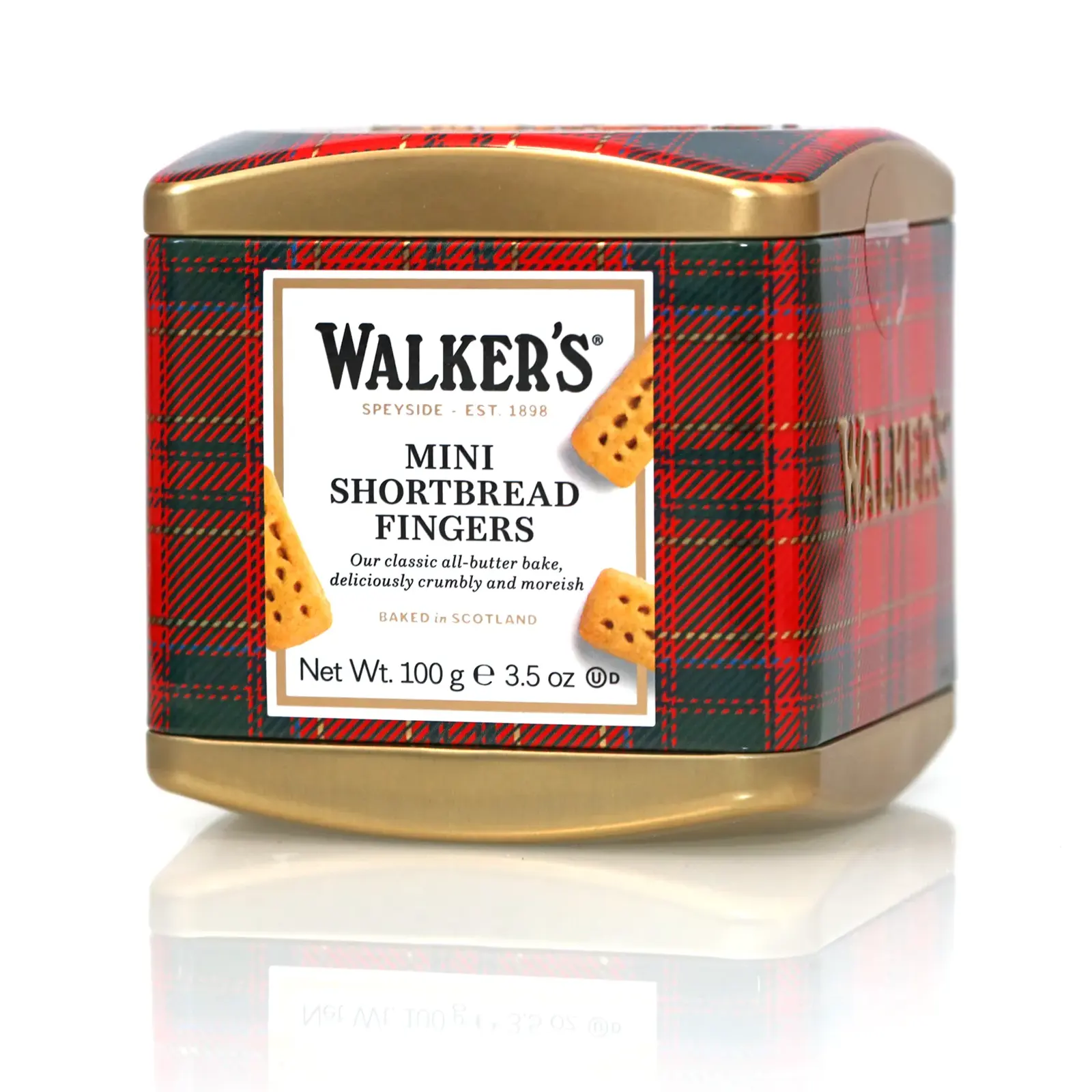 Walker’s Mini Shortbread Fingers Tartan Tin – Schottisches Gebäck in Metalldose