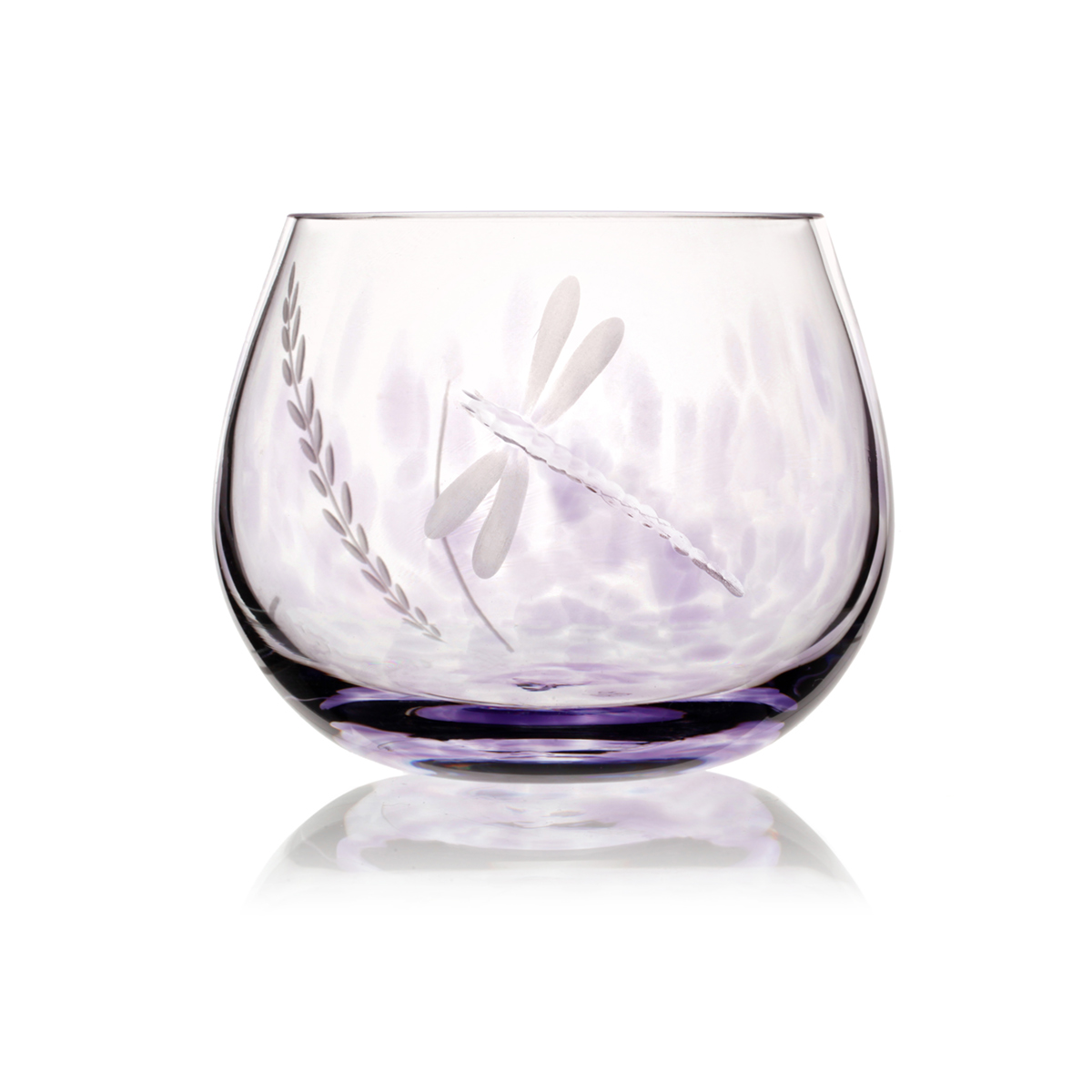 Wild Heather Teelicht Glas - Handgefertigtes Kristallglas aus Irland