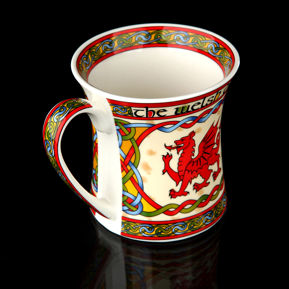 Kaffeebecher-Mug-wales-welsh-dragon-drache-006 The Welsh Dragon Mug - Kaffeebecher mit walisischem Drachen & Keltischen Mustern