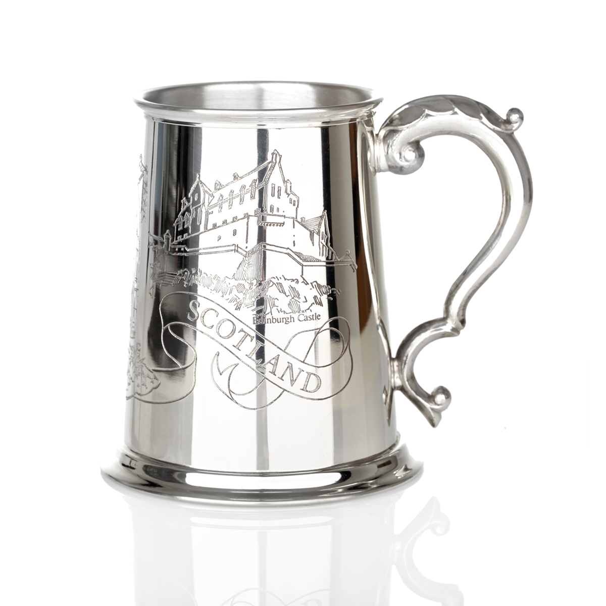 Scotland Tankard  - 1 Pint Bierkrug / Zinnkrug mit schottischen Motiven