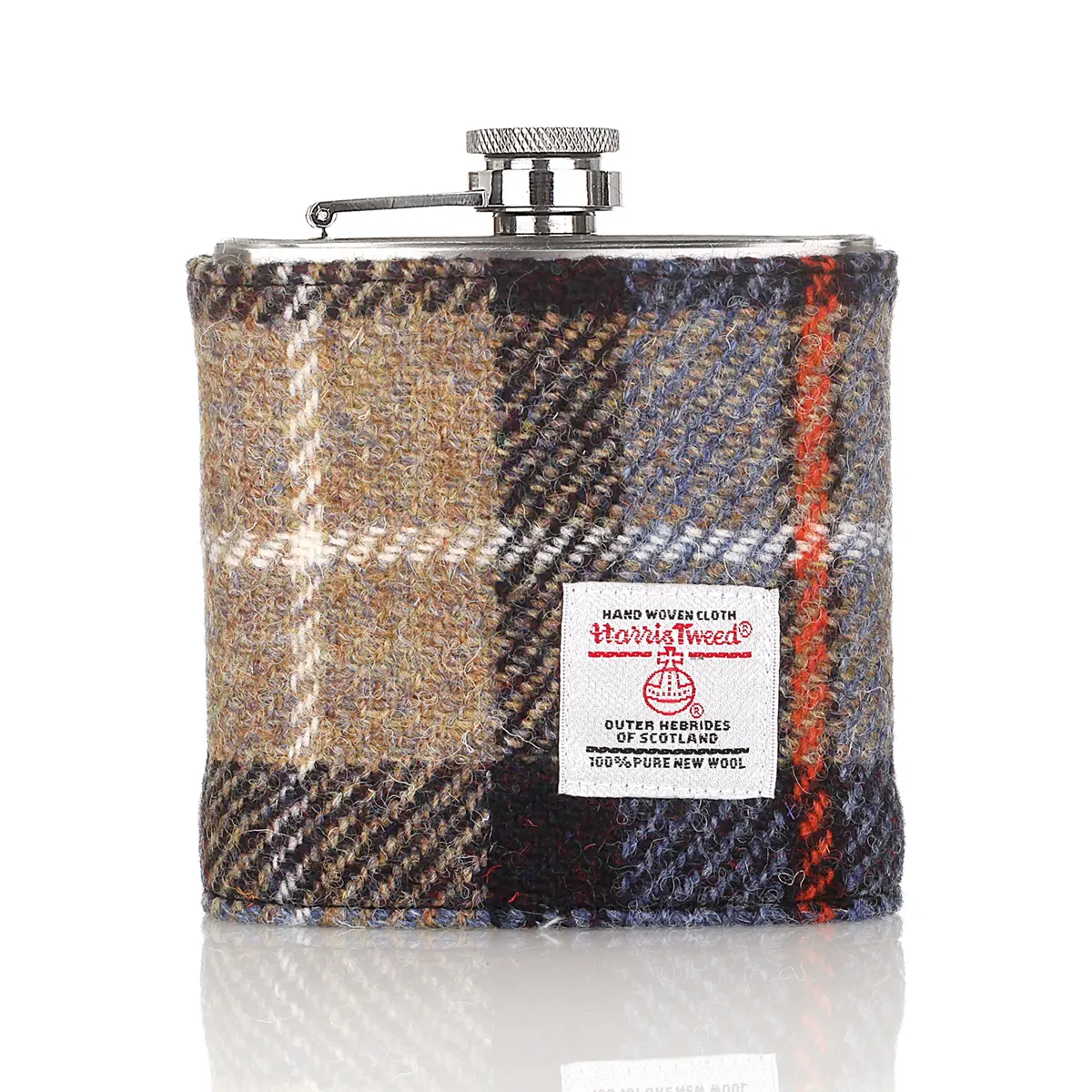 Harris Tweed Flachmann aus Schottland in McKenzie Tartan Harris Tweed Flachmann aus Schottland in McKenzie Tartan