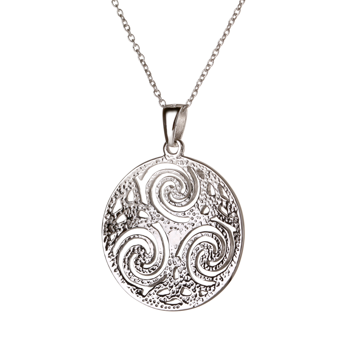 Keltische Trinity & Triskele Kette aus Irland - Sterling Silber & Gold